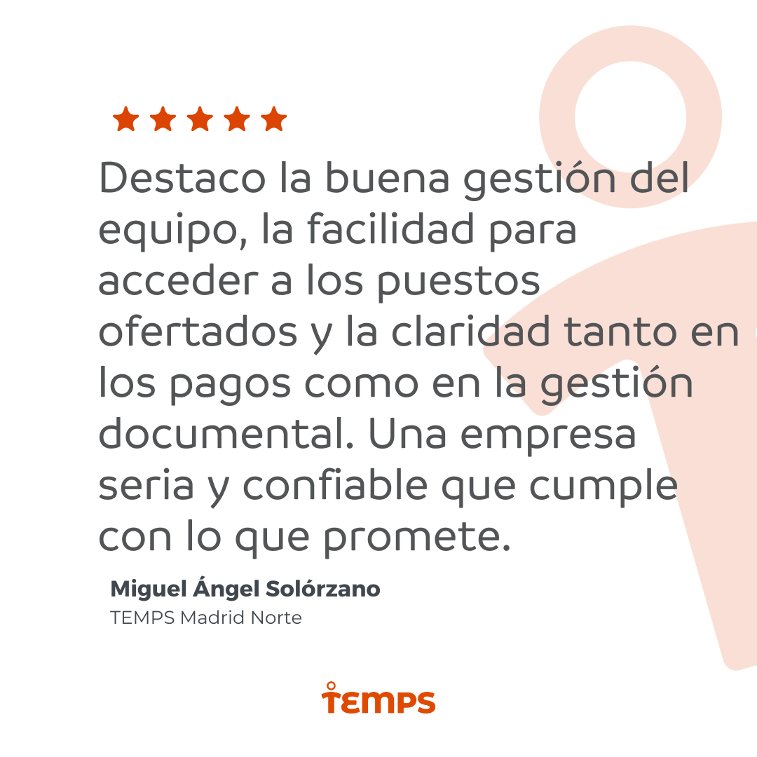 Reseña usuario TEMPS