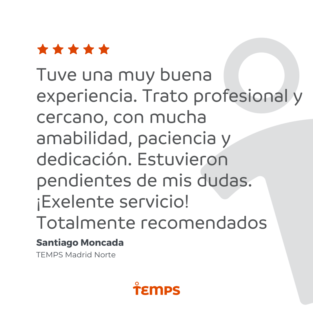 Reseña usuario TEMPS