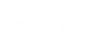 Market Choice logo: bold white 'MARKET' above a line with 'CHOICE' beneath on a black background.