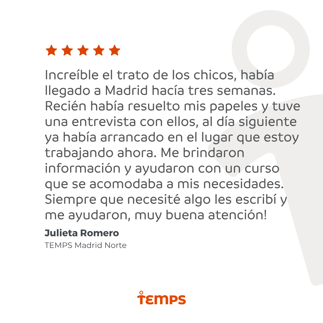 Reseña usuario TEMPS